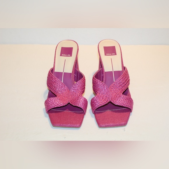 Dolce Vita Orchid Raffia Nitro Sandals Size Women’s 8.5 NEW - Picture 2 of 11